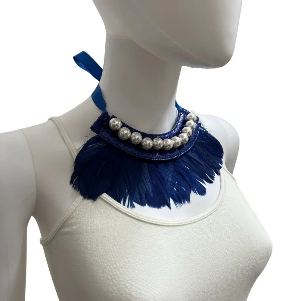 JLynch Feather & Pearl Statement Necklace - Picture 4 of 7